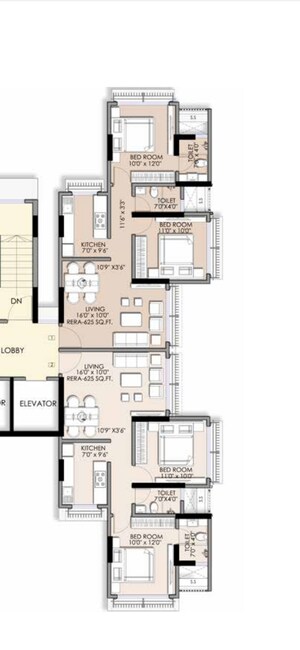 Floor Plan in 2 BHK Apartment at Pardis Shingadia, Chembur – for Sale