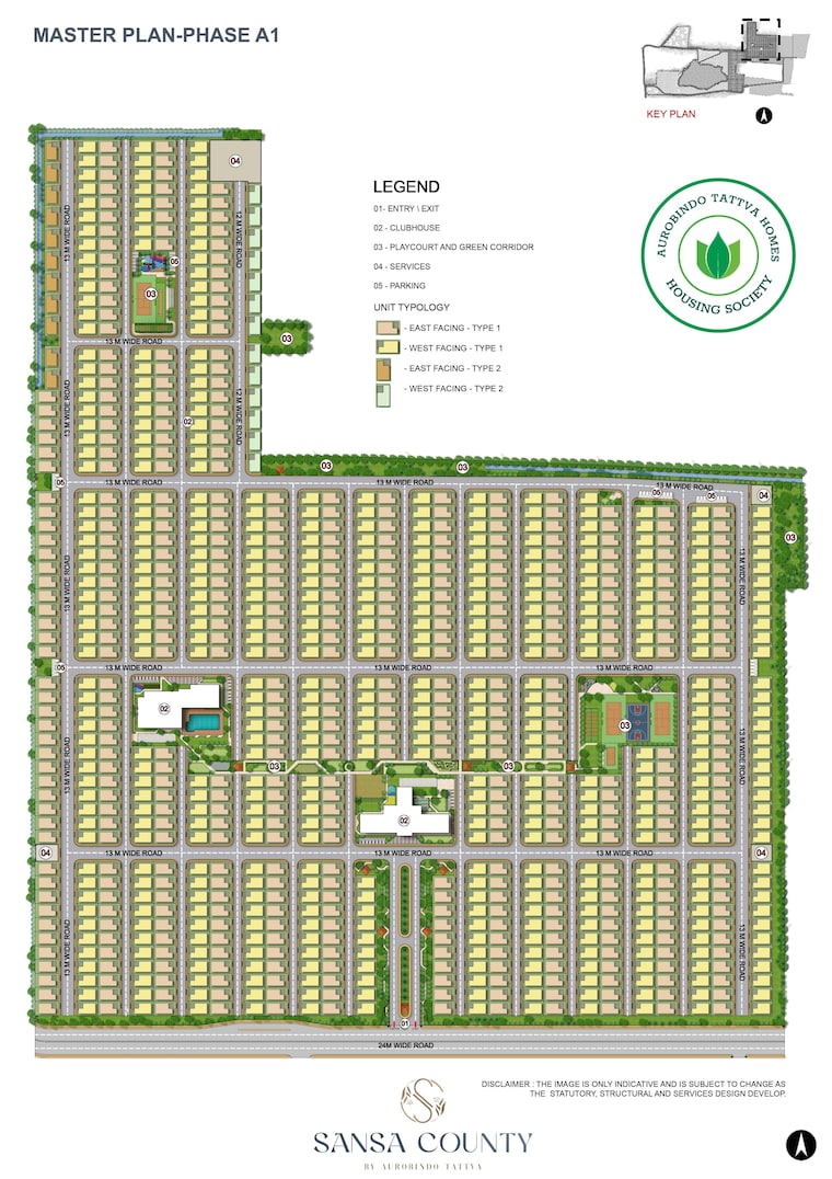 Master Plan, aurobindo-sansa-county 3 Bedroom 2500 Sq.Ft. Villa In Peeranchuruvu Hyderabad 9213929