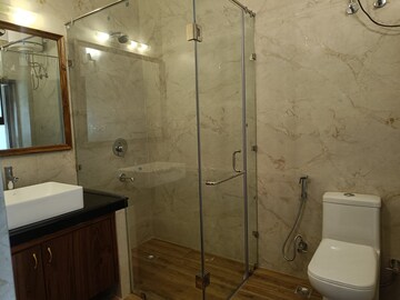 Bathroom in 4 BHK Builder Floor at Jor Bagh – for Rent