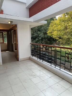 Balcony in 4 BHK Builder Floor at Jor Bagh – for Rent