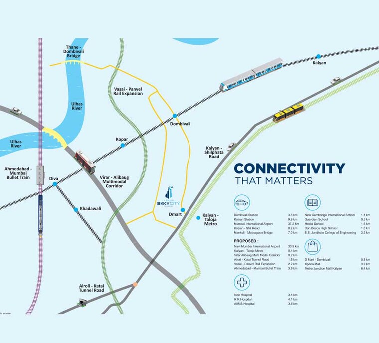Map Location, venus-skky-city 1 Bedroom 436 Sq.Ft. Apartment In Dombivli East Thane 9214007