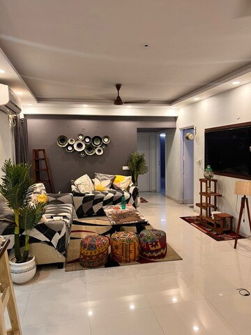 Living Room in 3 BHK Apartment at Unitech Fresco Kolkata, Rajarhat New Town – for Rent