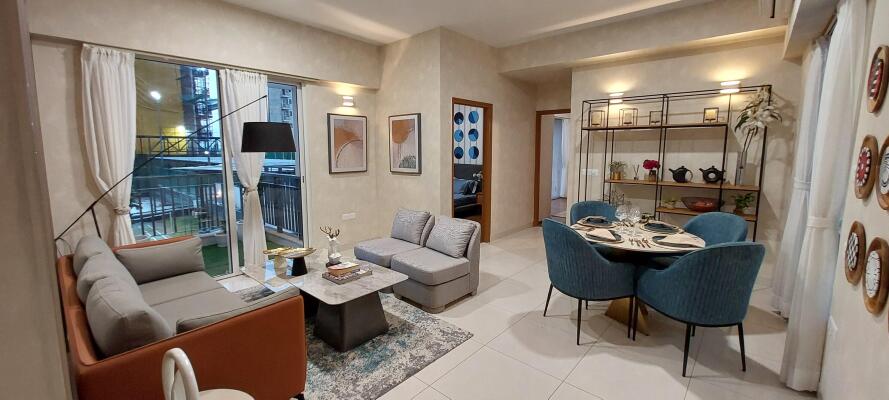 3 BHK + Study Room 1789 Sq.Ft. Apartment in Central Park Flower Valley Aqua Front Towers