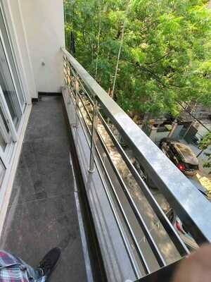 Balcony in 3 BHK Builder Floor at Palm Residency Chhatarpur, Chattarpur – for Rent