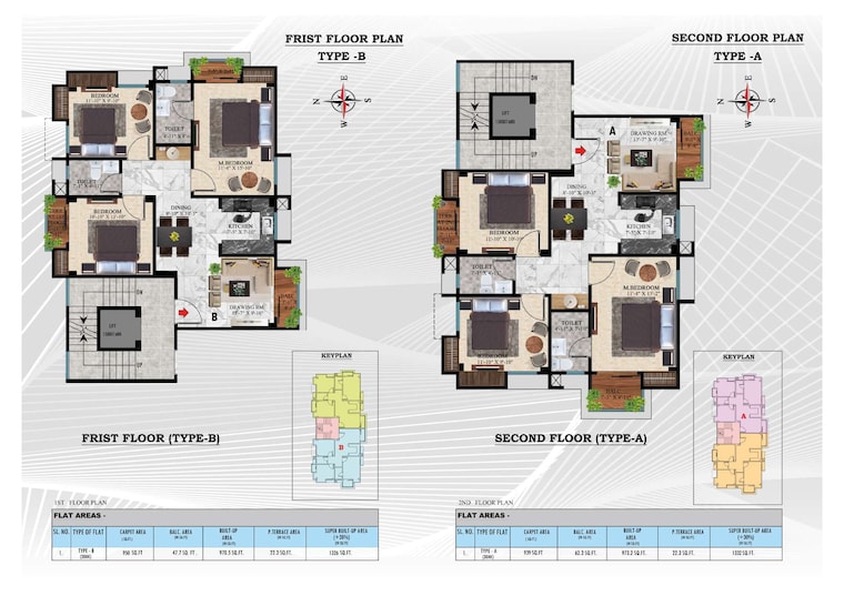 Floor Plan, kahilipara 3 Bedroom 1332 Sq.Ft. Apartment In Kahilipara Guwahati 9214723