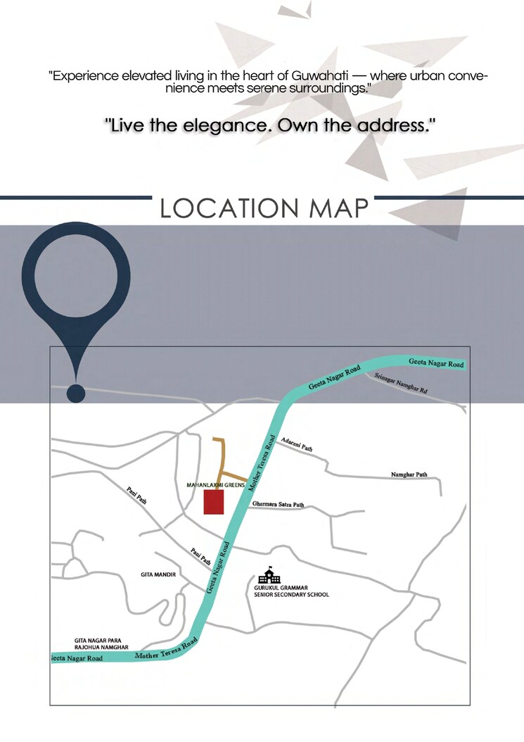 Map Location, geeta nagar 2 Bedroom 1090 Sq.Ft. Apartment In Geeta Nagar Guwahati 9214979