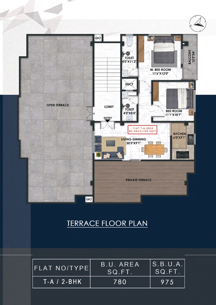 Floor Plan, geeta nagar 2 Bedroom 1090 Sq.Ft. Apartment In Geeta Nagar Guwahati 9214979