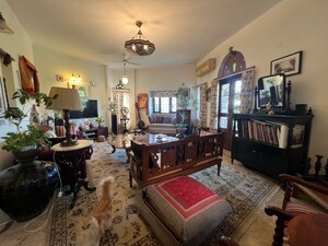 Living Room in 3 BHK Builder Floor at Jor Bagh – for Rent