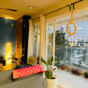 Living Room in 3 BHK Apartment at Prestige Woodland Park, Cooke Town – for Rent
