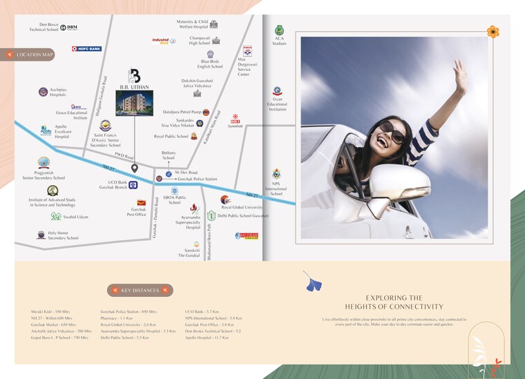 Map Location, garchuk 3 Bedroom 1239 Sq.Ft. Apartment In Garchuk Guwahati 9215177