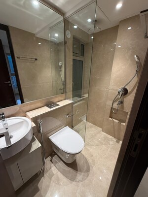 Bathroom in 1 BHK Apartment at Hiranandani Highland, Powai – for Rent