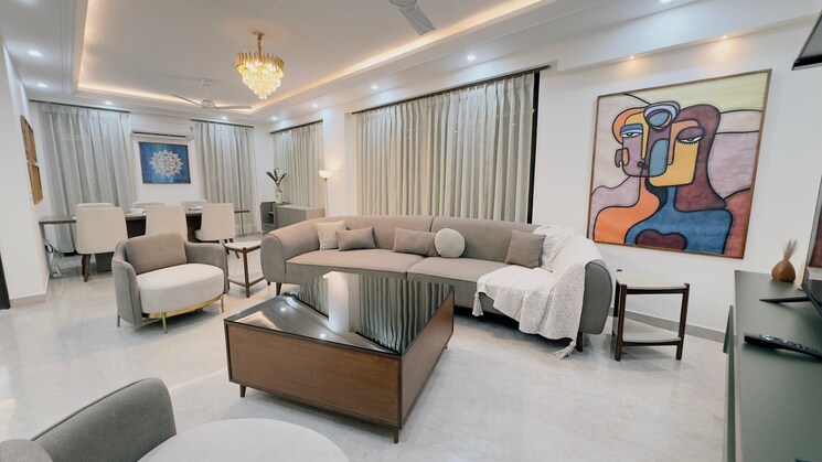 Living Room, anand niketan 3 Bedroom 2700 Sq.Ft. Builder Floor In Anand Niketan Delhi 9215657