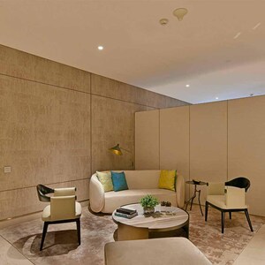 Living Room in 3 BHK Apartment at Rustomjee Crown, Prabhadevi – for Sale