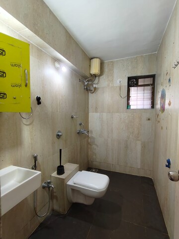 Bathroom in 3 BHK Apartment at Cosmos Jewels, Ghodbunder Road – for Rent