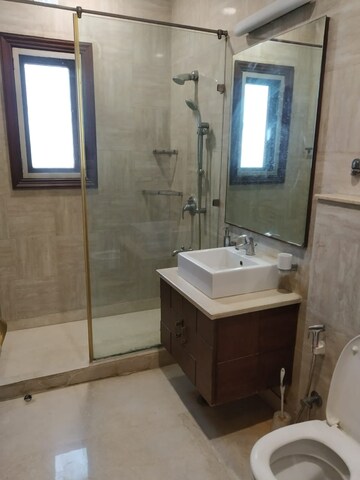 Bathroom in 4 BHK Builder Floor at Anand Lok – for Rent