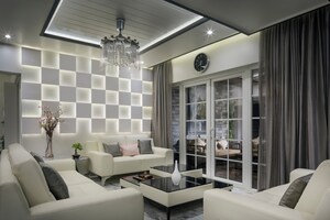 Living Room in 5 BHK Apartment at Kolte Patil 24K Glitterati 2, Pimple Nilakh – for Sale