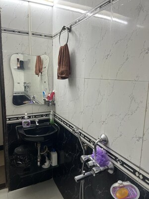 Bathroom in 2 BHK Apartment at Ajmera Bhakti Park, Bhakti Park – for Rent