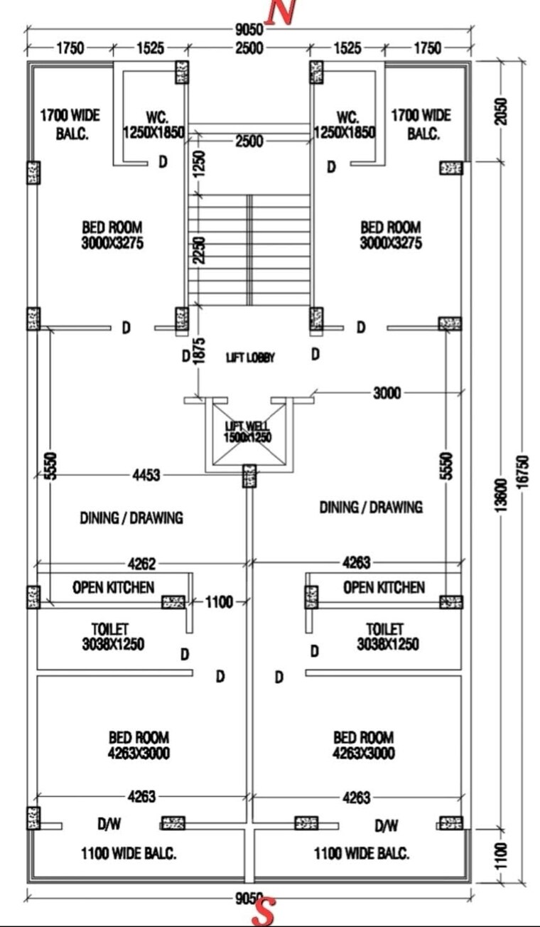 Floor Plan, new town 2 Bedroom 990 Sq.Ft. Apartment In New Town Kolkata 9217294
