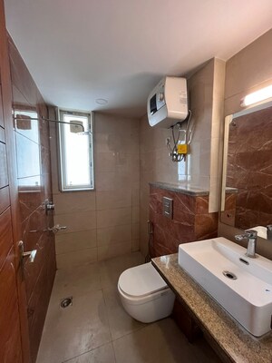 Bathroom in 3 BHK Builder Floor at Sushant Lok I – for Rent