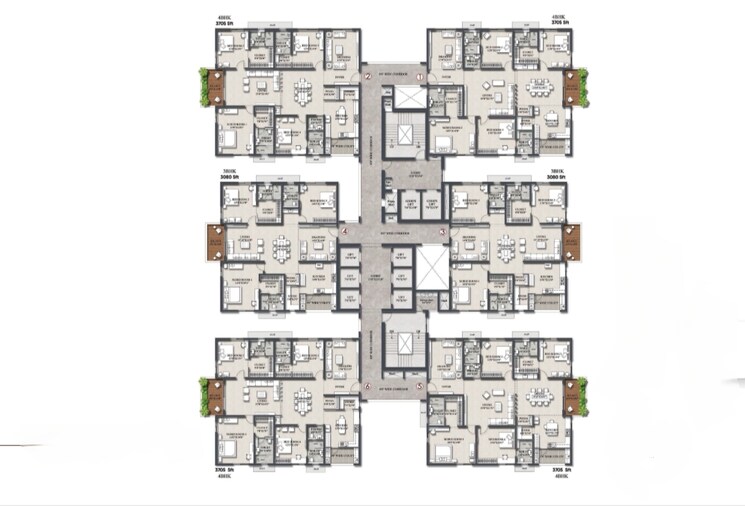 Master Plan, rajapushpa-infina 3 Bedroom 3080 Sq.Ft. Apartment In Manchirevula Hyderabad 9217524