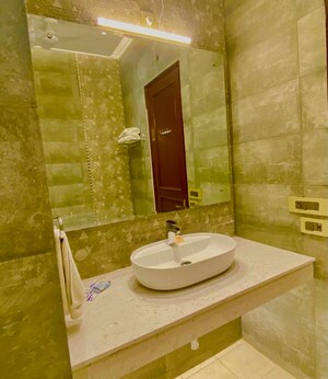 Bathroom in 3 BHK Builder Floor at Defence Colony – for Rent