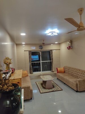 Living Room in 1 BHK Apartment at Gurukrupa Marina Enclave, Malad West – for Rent