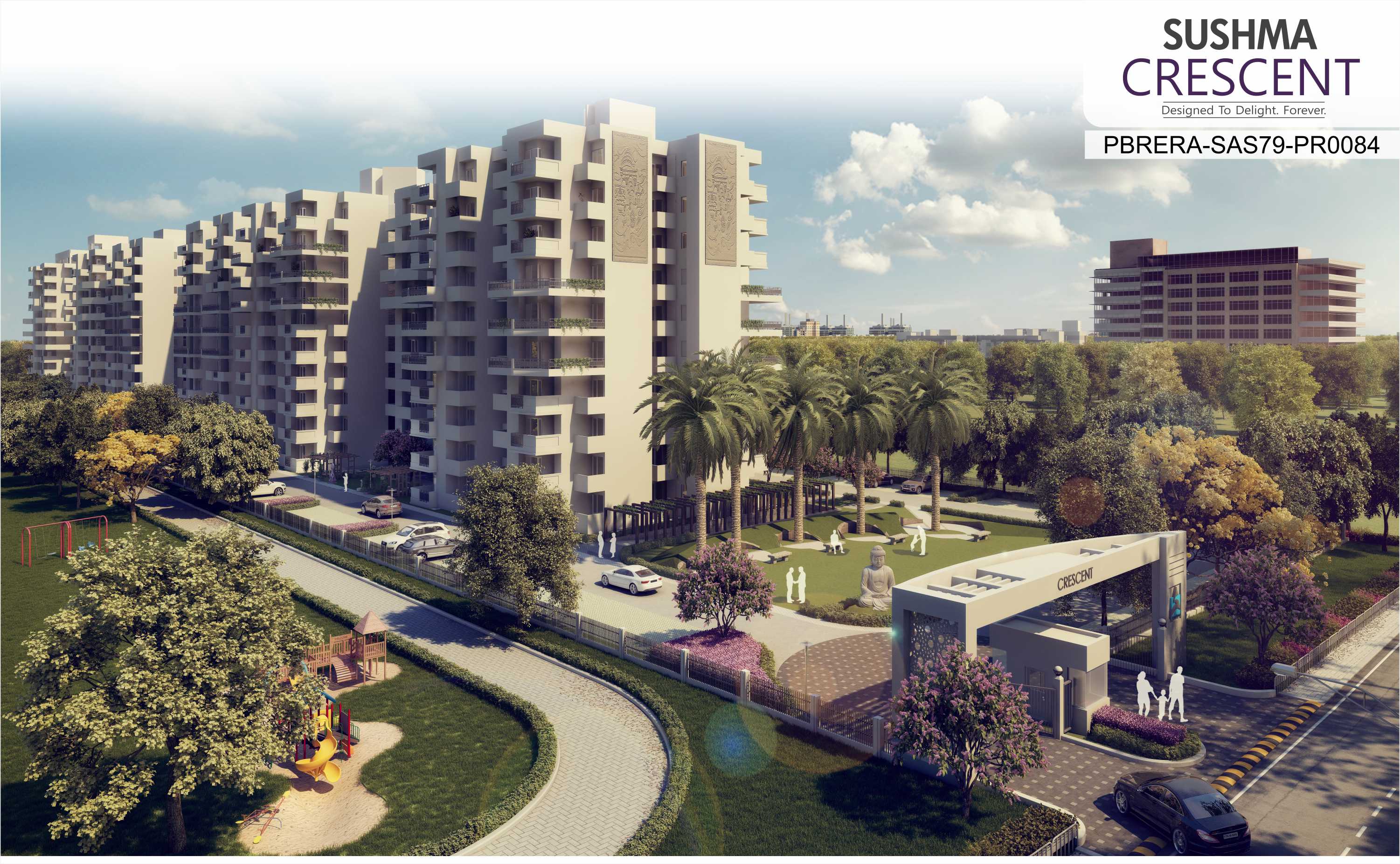 3 BHK + Pooja Room 1860 Sq.Ft. Apartment in Sushma Crescent