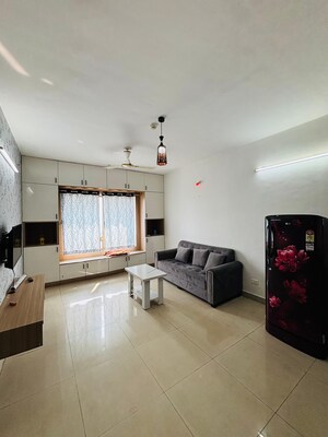 Living Room in 1 BHK Apartment at Paranjape Blue Ridge, Hinjewadi – for Rent