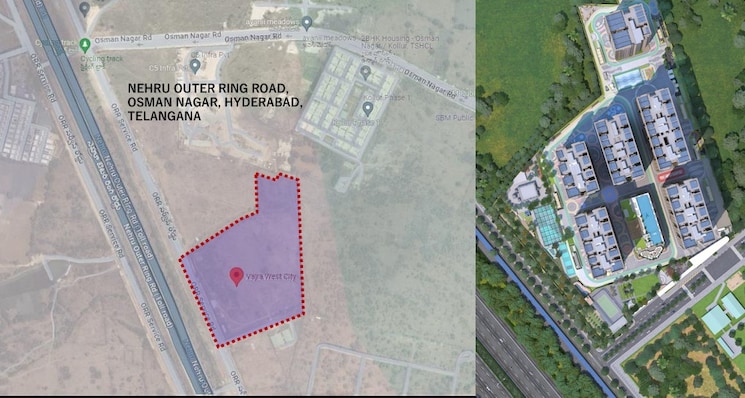 Master Plan, vajra-west-city 2 Bedroom 1420 Sq.Ft. Apartment In Osman Nagar Hyderabad 9218360
