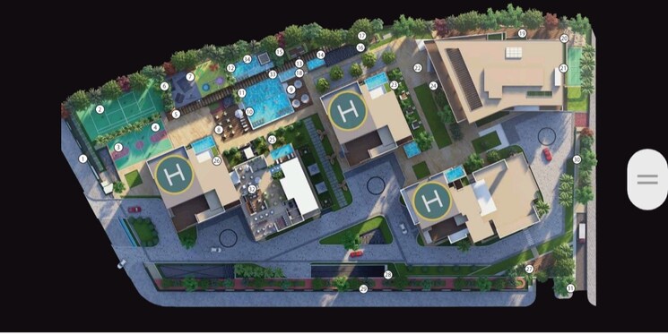 Master Plan, sas-crown 4 Bedroom 8811 Sq.Ft. Apartment In Kokapet Hyderabad 9218425