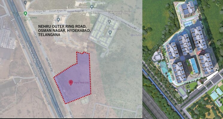 Master Plan, vajra-west-city 3 Bedroom 1740 Sq.Ft. Apartment In Osman Nagar Hyderabad 9218382