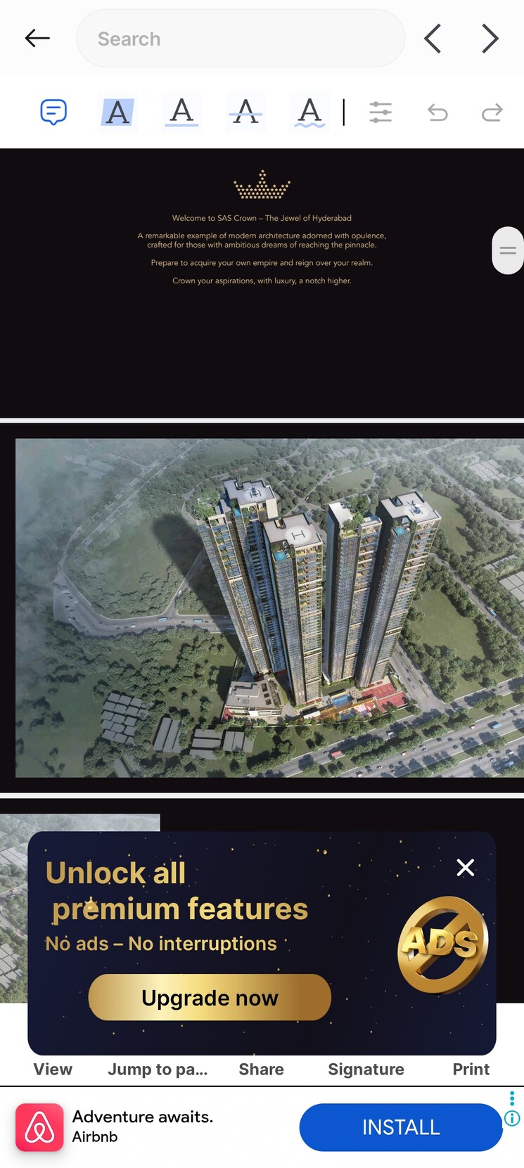 Master Plan, sas-crown 4 Bedroom 6999 Sq.Ft. Apartment In Kokapet Hyderabad 9218530