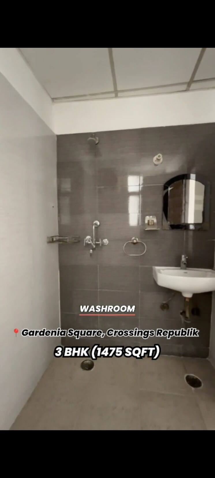 Bathroom, gardenia-square-2 2 Bedroom 1475 Sq.Ft. Apartment In Sain Vihar Ghaziabad 9218741