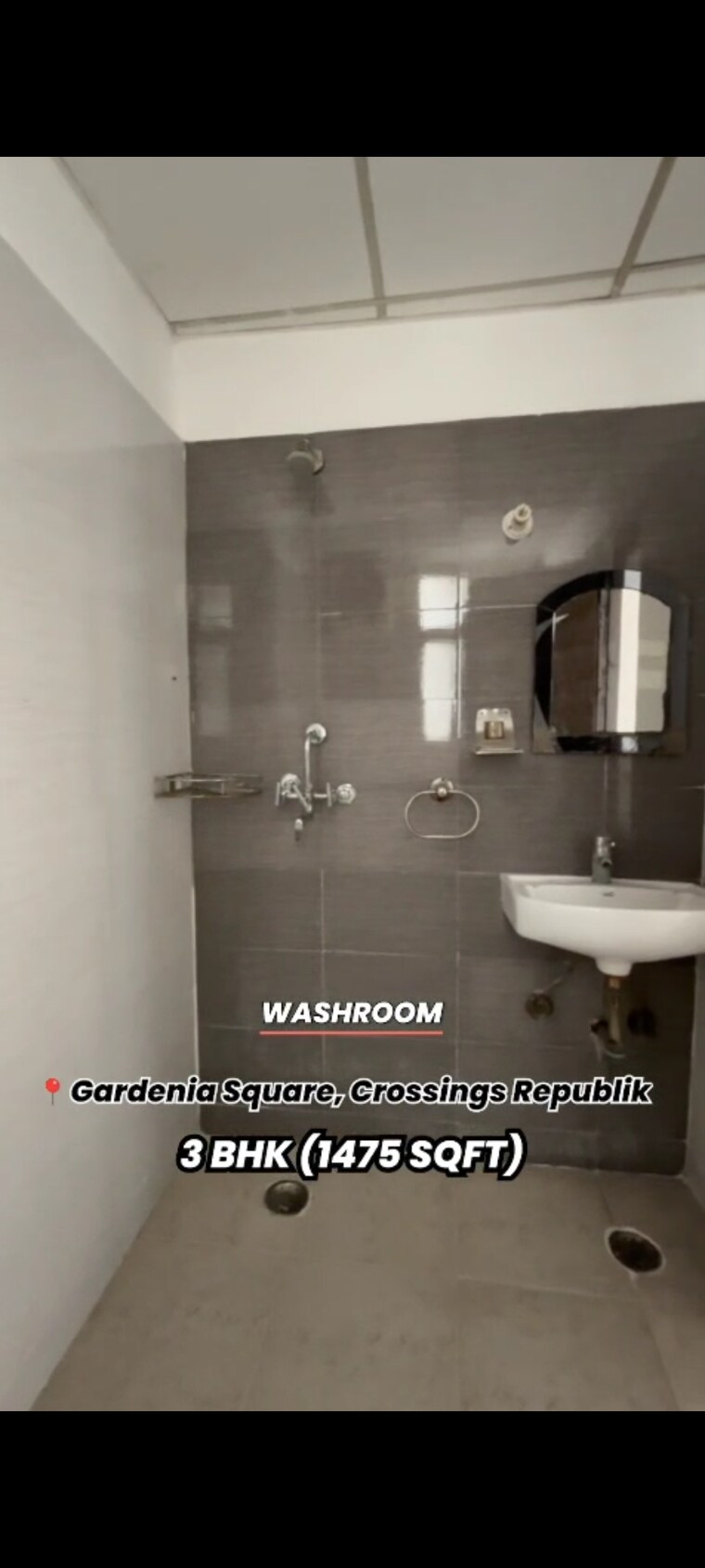 Bathroom, gardenia-square-2 2 Bedroom 1475 Sq.Ft. Apartment In Sain Vihar Ghaziabad 9218741