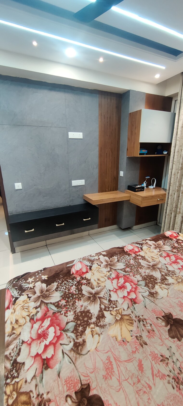 Bedroom, motia-blue-ridge 3 Bedroom 1800 Sq.Ft. Apartment In Dhakoli Zirakpur 9219112