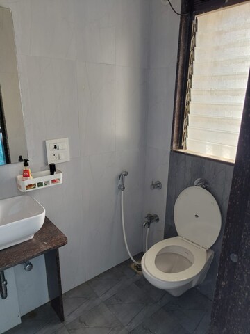 Bathroom in 2 BHK Apartment at Asmita Sand Dunes, Malad West – for Rent