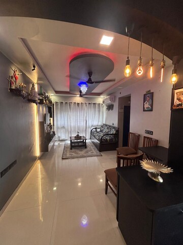 Living Room in 1 BHK Apartment at Kanakia Rainforest, Andheri East – for Rent