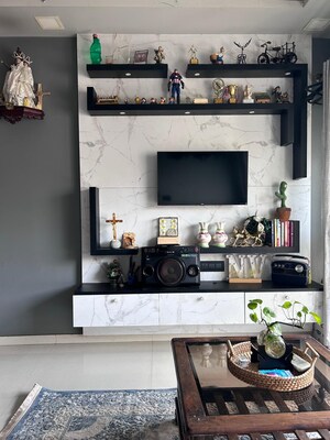 Living Room in 1 BHK Apartment at Kanakia Rainforest, Andheri East – for Rent