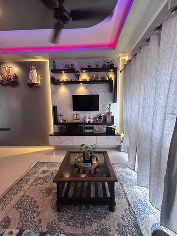 Living Room in 1 BHK Apartment at Kanakia Rainforest, Andheri East – for Rent