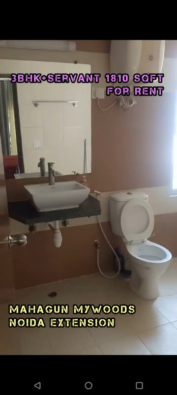 Bathroom in 3.5 BHK Apartment at Mahagun Mywoods, Sector 16c Greater Noida – for Rent