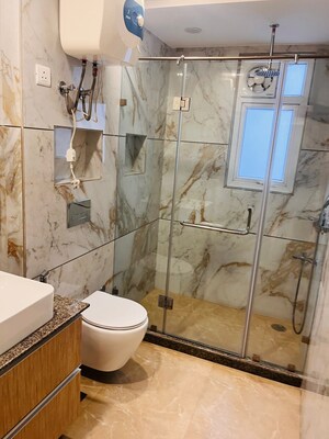 Bathroom in 4 BHK Builder Floor at Saket – for Rent
