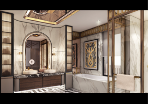 Building Lobby in 4 BHK Apartment at Rustomjee Ashiana, Chand Society – for Sale