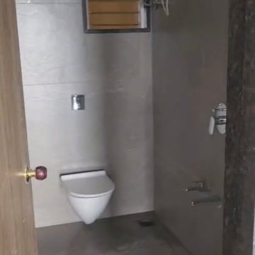 Bathroom in 3 BHK Apartment at Gami Asters, Ghansoli – for Rent