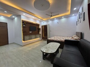 Living Room in 1 BHK Apartment at Chattarpur – for Rent