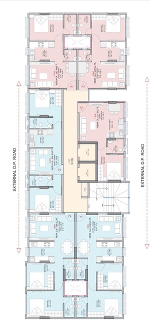 Floor Plan in 2 BHK Apartment at Kripa Elysium, Chembur – for Sale