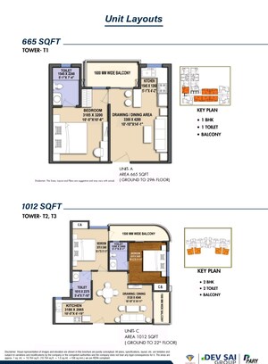Floor Plan in 3 BHK Apartment at Le Solitairian City, Sector 25 Yamuna Expressway – for Sale