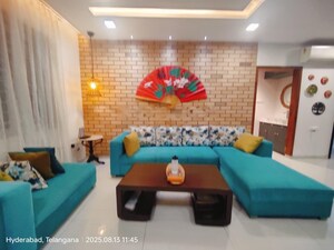 Living Room in 3 BHK Apartment at Rajapushpa Atria, Gachibowli – for Rent
