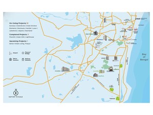3 BHK Apartment – Map Location View at TVS Emerald Isle of Trees, Rachenahalli - for Sale
