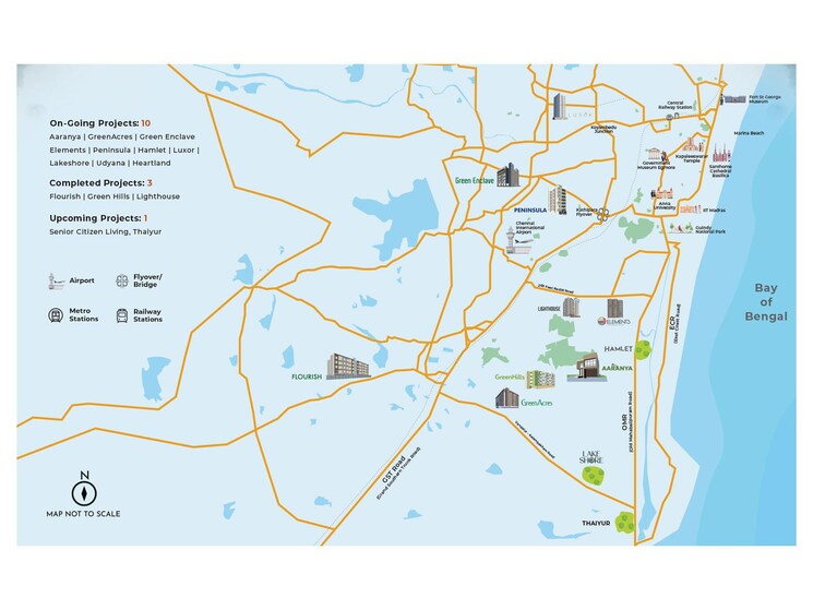 Map Location, tvs-emerald-isle-of-trees 3 Bedroom 1819 Sq.Ft. Apartment In Rachenahalli Bangalore 9220440