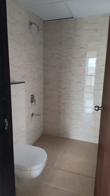 Bathroom in 2 BHK Apartment at Shapoorji Pallonji Sensorium, Hinjewadi – for Rent